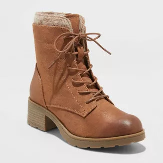 Women's Dez Microsuede Lace-Up Boots - Universal Thread™ | Target