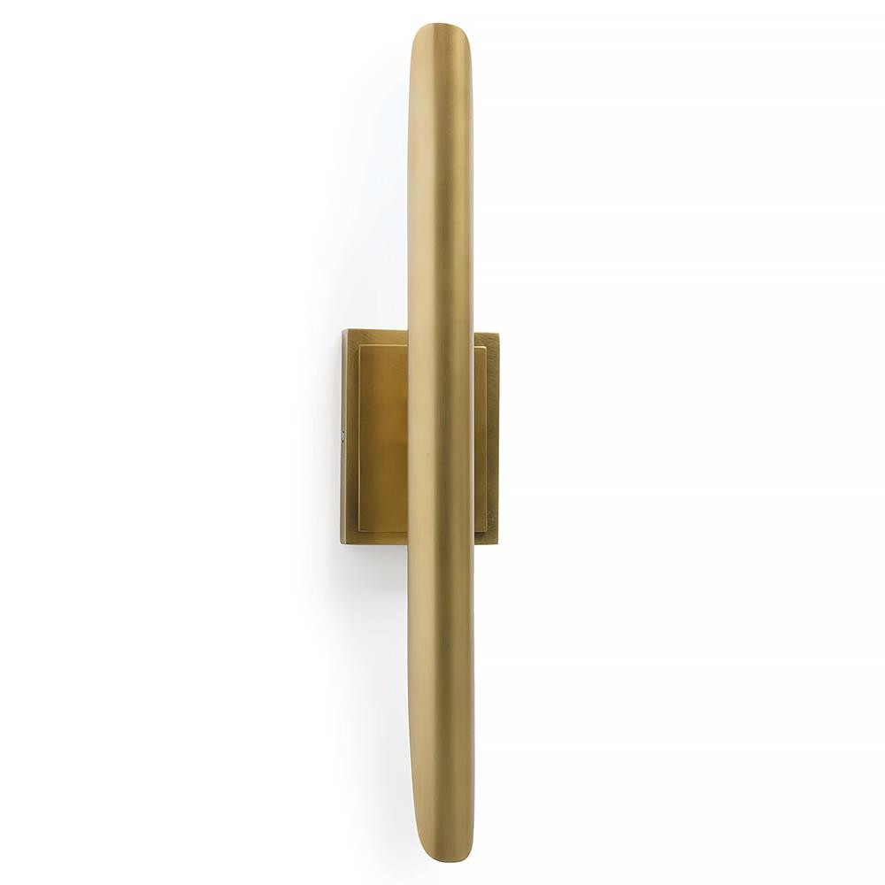 Regina Andrew Redford Mid-Century Natural Brass Steel Sconce | Kathy Kuo Home