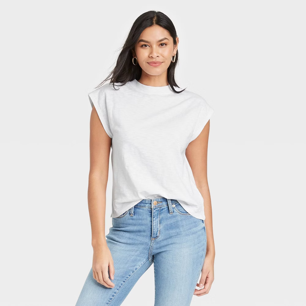 Women's Cap Seeve Musce T-Shirt - Universa Thread™ | Target