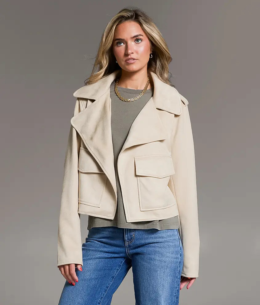 Flyaway Faux Suede Jacket | Buckle