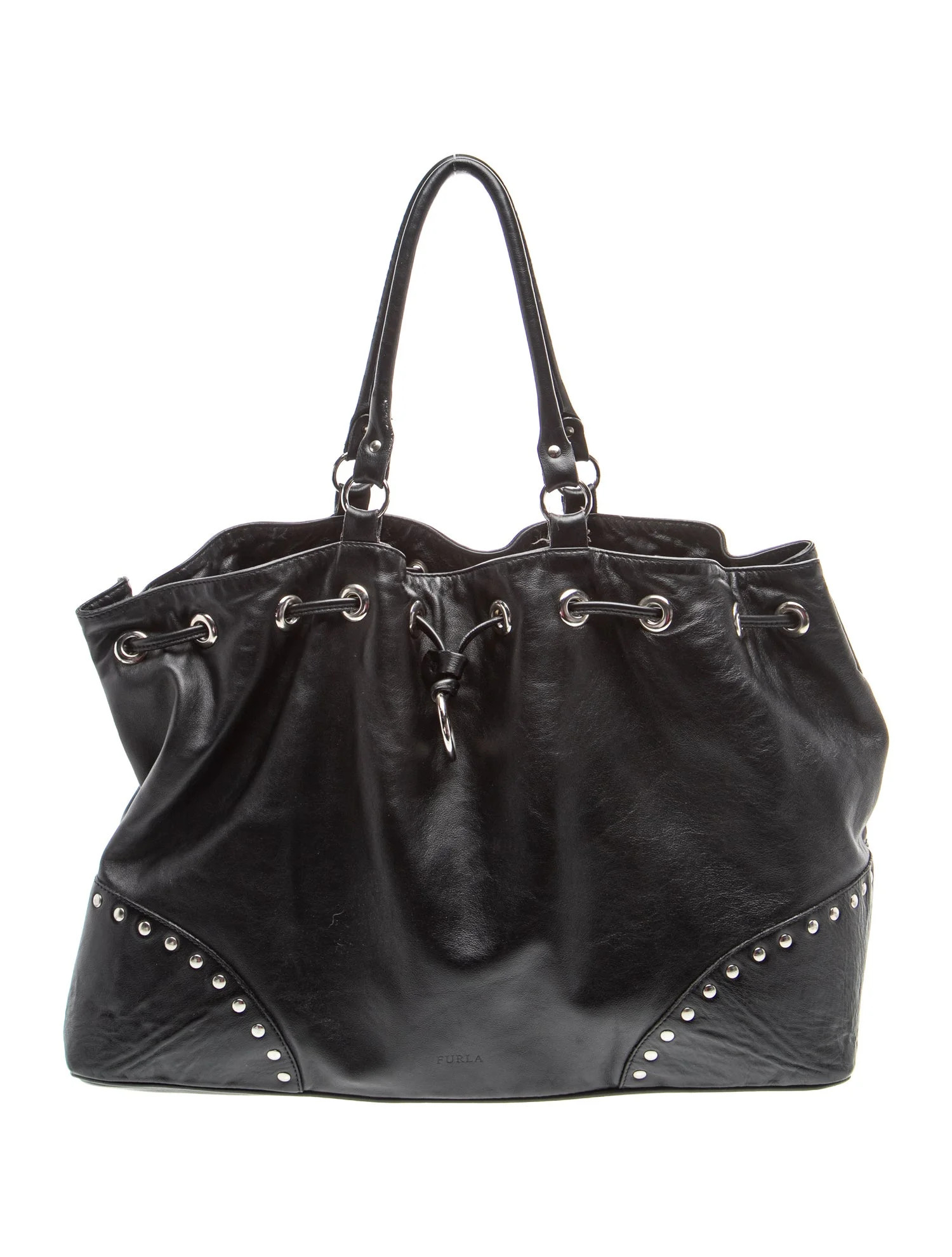 Furla Leather Top Handle Bag - Black Handle Bags, Handbags - WFU41812 | The RealReal | The RealReal