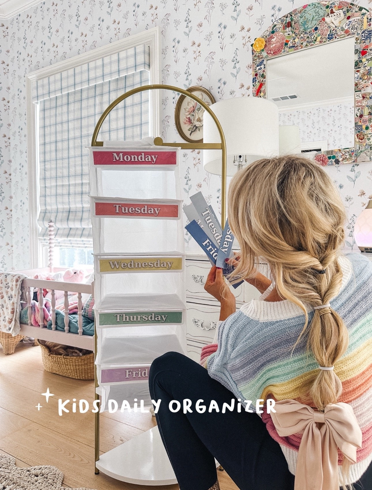 School mornings just got way easier with this 5-shelf weekly clothes organizer 🙌🏼✨ Prepping outfits for the week = less stress and more smiles 💗 A must-have for back-to-school! #MomHack #LTKBackToSchool #AmazonFinds #KidsOrganization #MorningWin