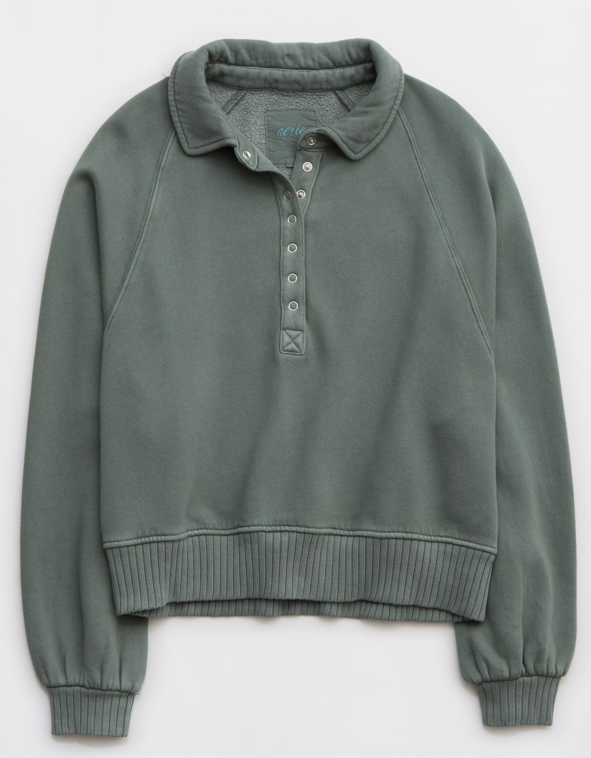 Aerie Quarter Snap Sweatshirt | American Eagle Outfitters (US & CA)