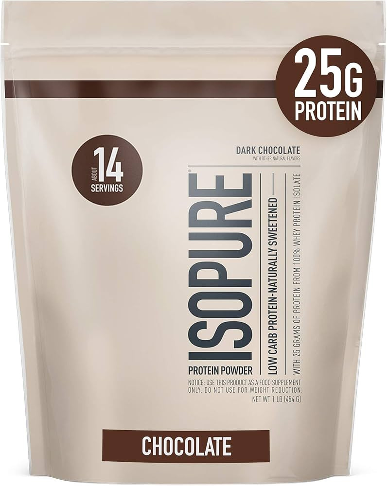 Isopure Protein Powder, Whey Protein Isolate Powder, 25g Protein, Low Carb & Keto Friendly, Natur... | Amazon (US)