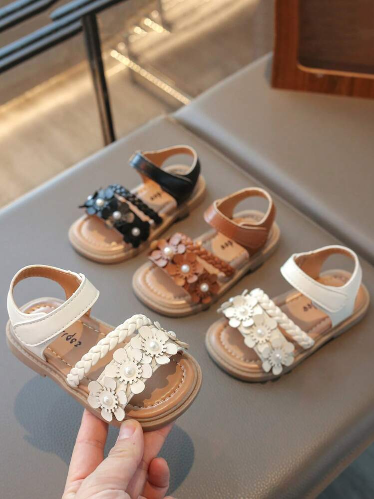 NEW1 Pair Children Summer Woven Strap Sandals, Casual Fashionable Boys/Girls Flat Beach Shoes Suitable For Daily Wear, Travel, Toddler | SHEIN