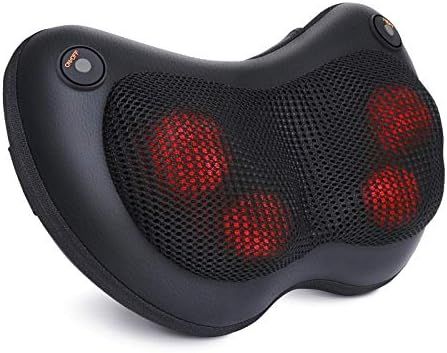 Naipo Neck and Back Massager with Heat Shiatsu Massage Pillow Deep Kneading Massagers for Shoulde... | Amazon (UK)