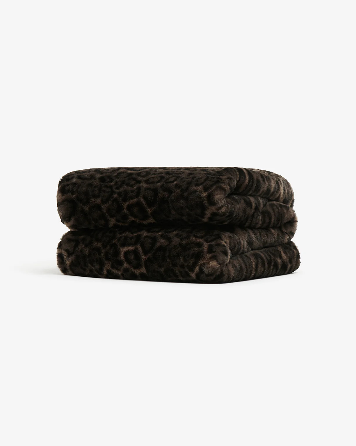Brady PLUCHE™ Faux Fur Blanket in Dark Leopard | Apparis