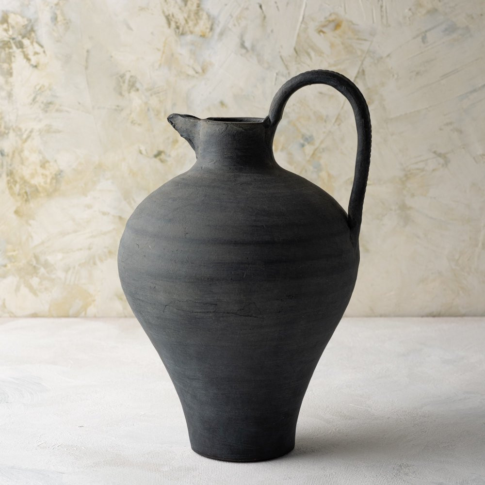 Ravine Black Ceramic Jug | Magnolia