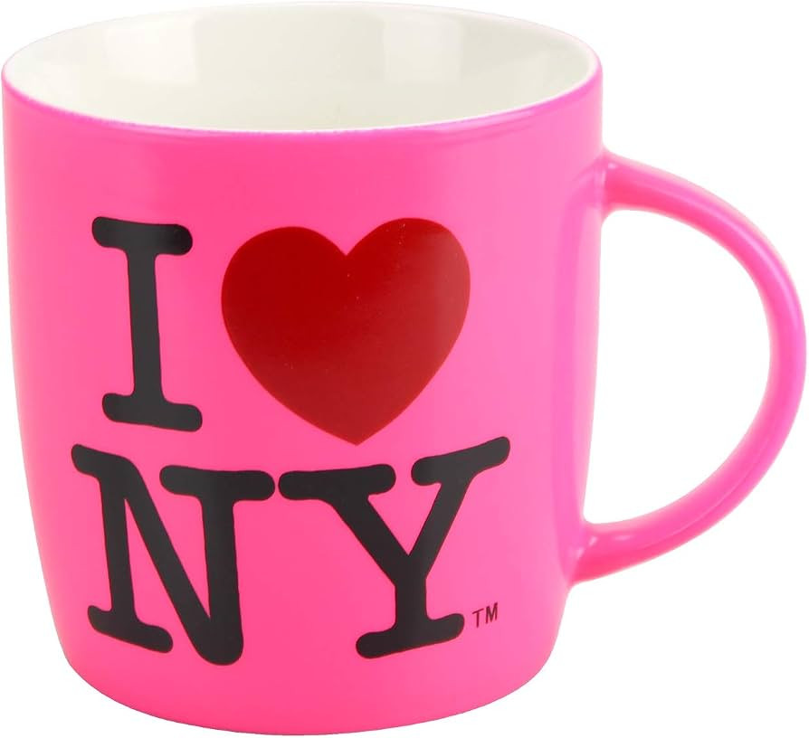 Torkia - Official Licensed I Love/Heart NY - New Bone China Coffee Mug - 11oz (Pink) | Amazon (US)