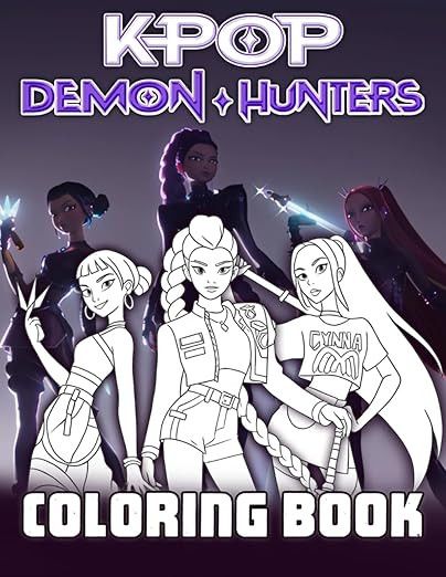 K-Pops De-mon Hunter's Coloring Book: 50 JUMBO KPops Coloring Pages for Kids Teens Adults, Featur... | Amazon (US)
