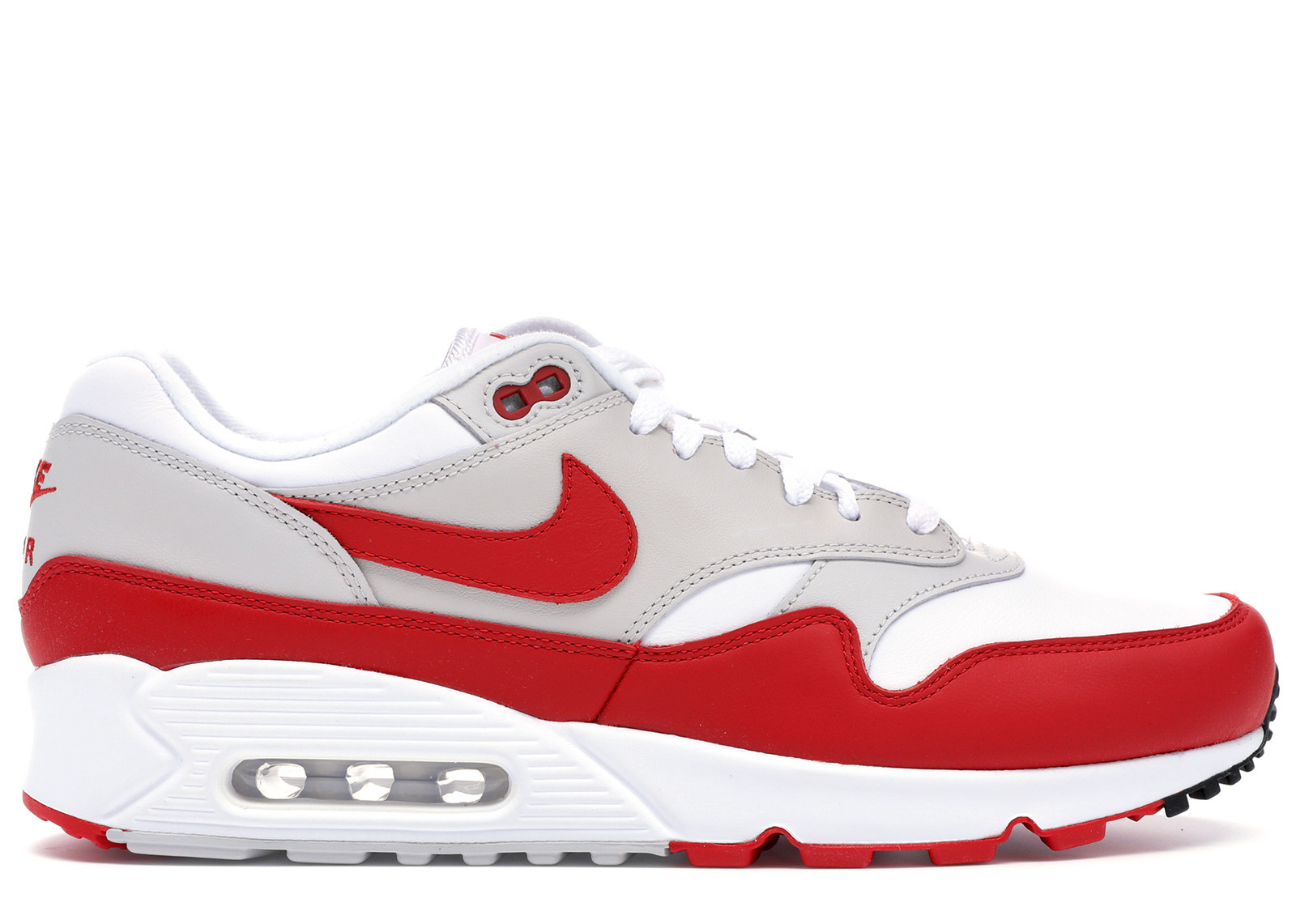 Men's Nike Air Max 90/1 Sport Red Sneakers in White/Neutral Grey/Black | StockX