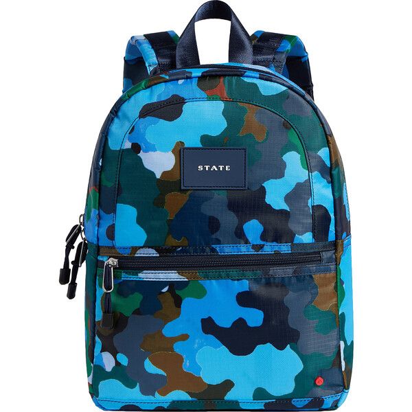 Mini Kane Kids Backpack, Blue Camo Multi | Maisonette