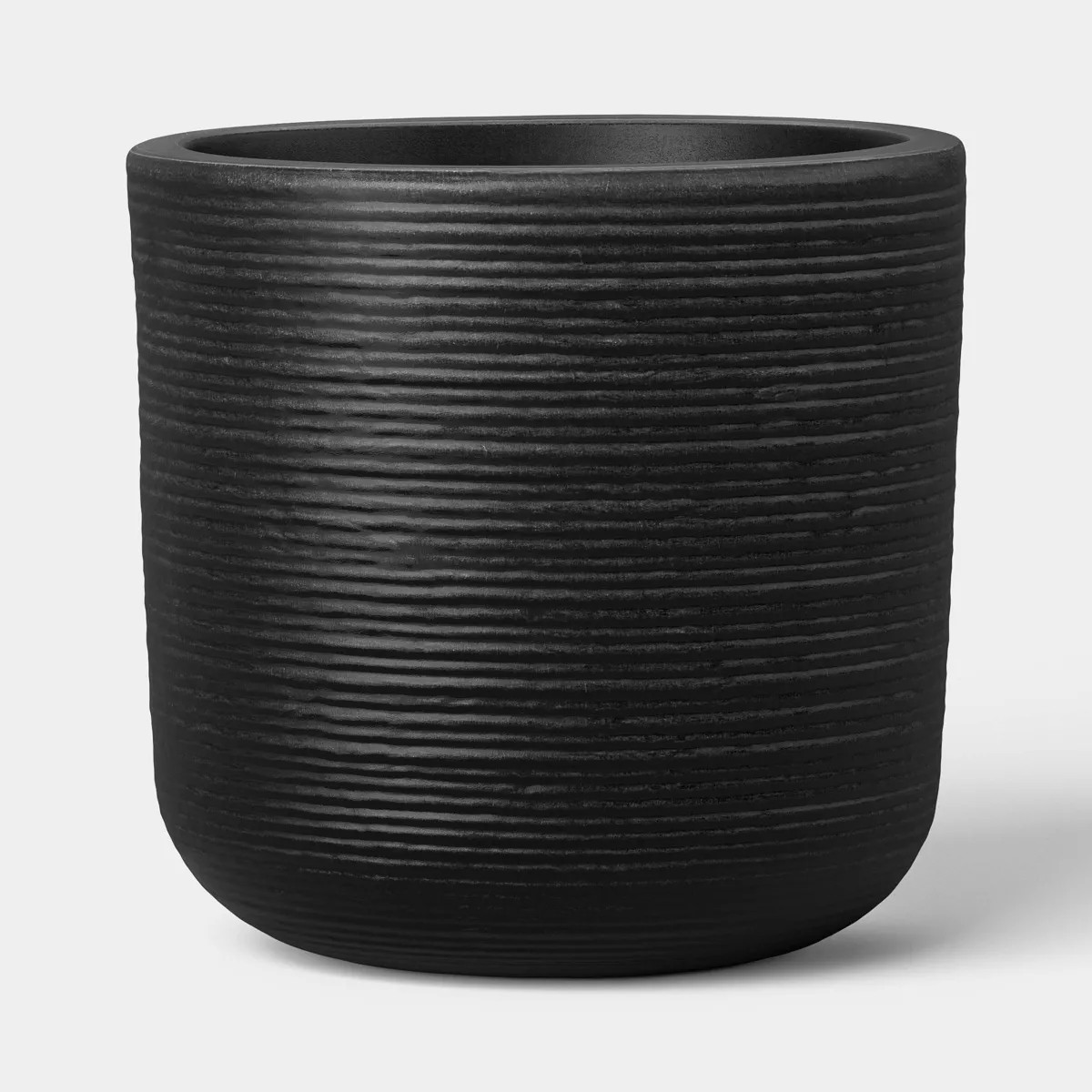 Fluted Outdoor Planter Black 8" - Threshold™ | Target