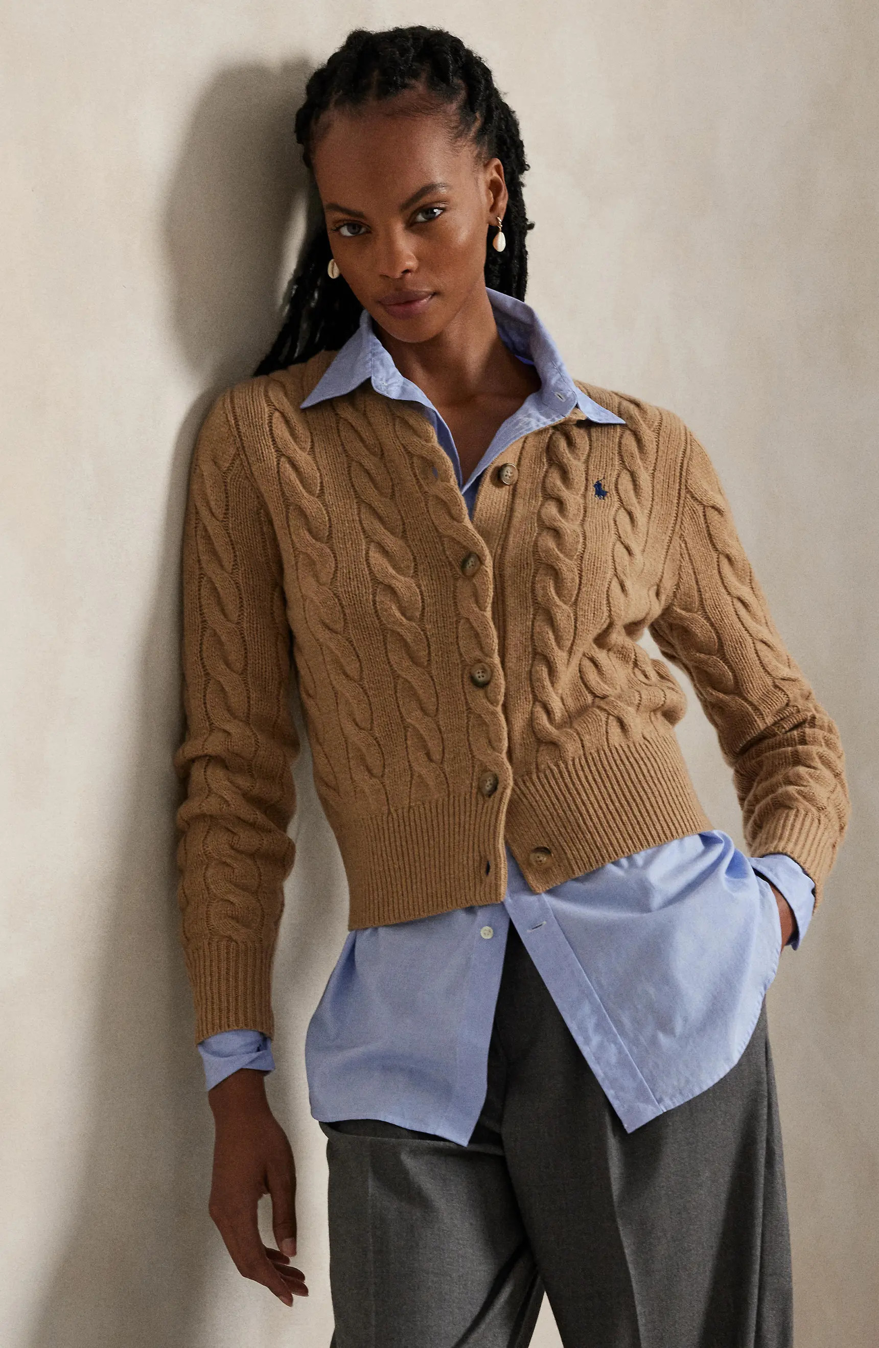Polo Ralph Lauren Cable Knit Wool & Cashmere Cardigan | Nordstrom | Nordstrom