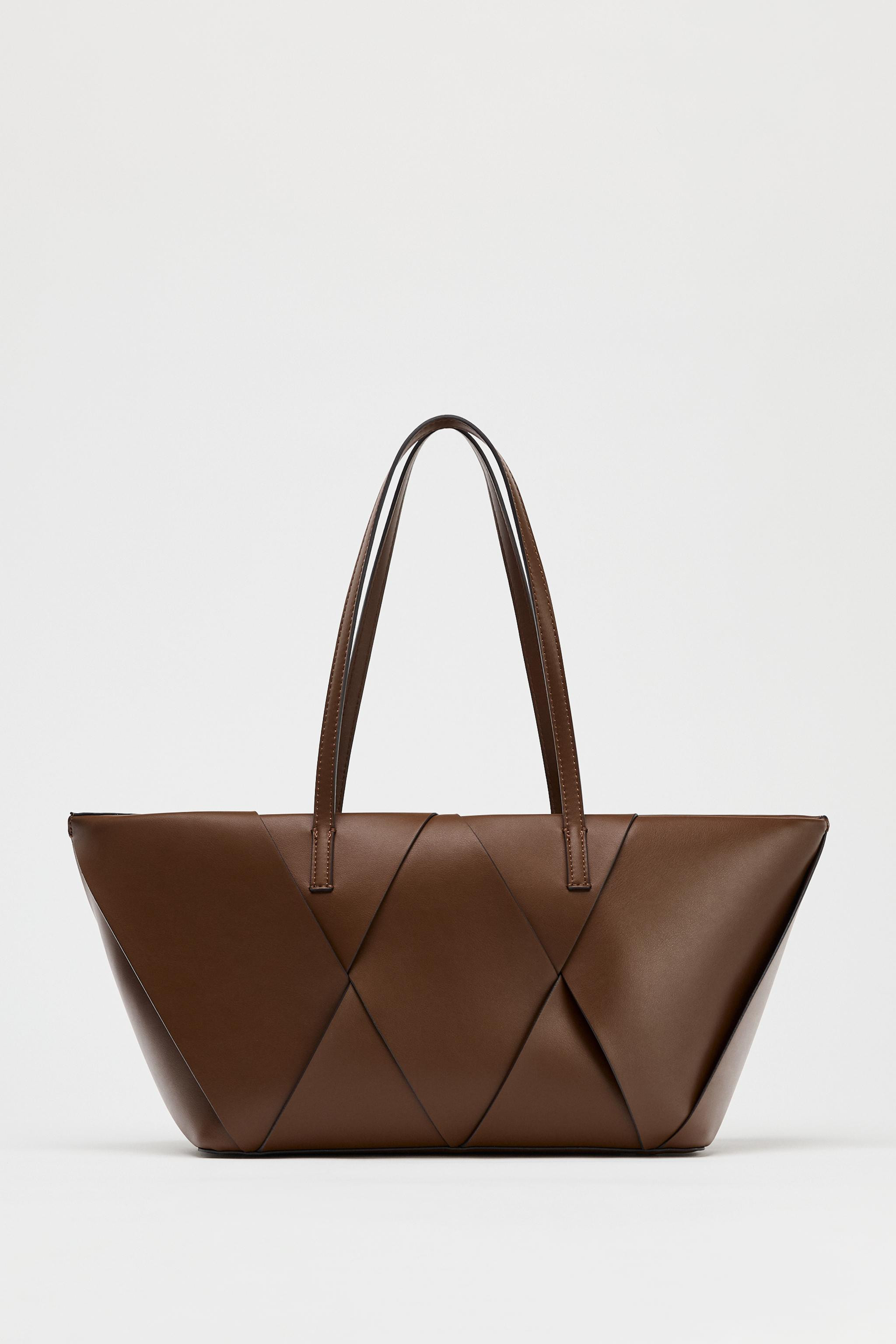 WOVEN ELONGATED TOTE BAG39.99 GBPDark tan | 6047/510/709Put it in your basketAddWoven tote bag. I... | Zara UK
