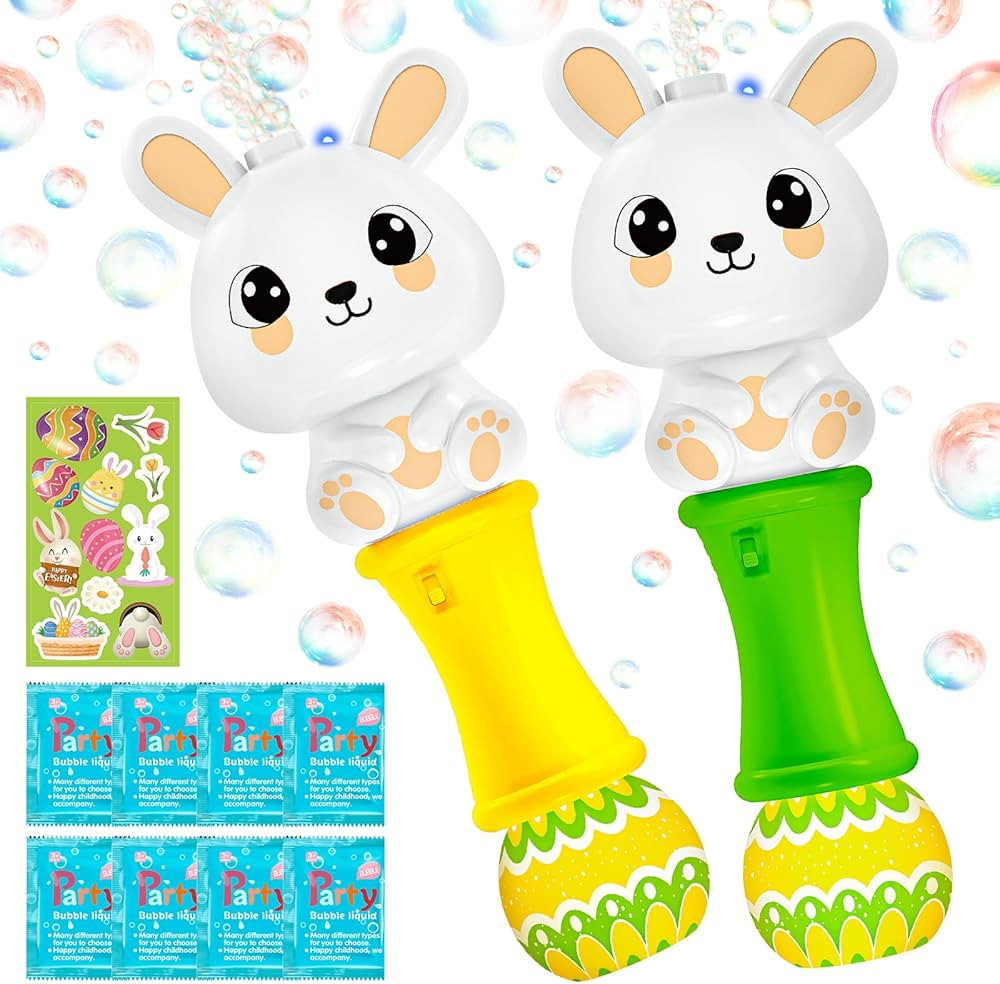 SpringFlower Easter Bubble Blower Wand, Automatic Bubble Blower with Light for Kids, Bubble Maker... | Amazon (US)