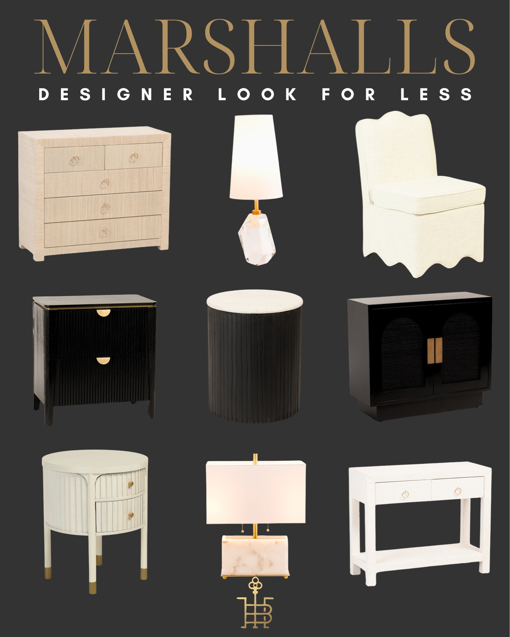 Marshalls, Marshalls home, look for less, accent furniture, accent chair, nightstand, side table, lamp, lighting, crystal lamp, console table, dresser

#LTKHome #LTKStyleTip #LTKSeasonal