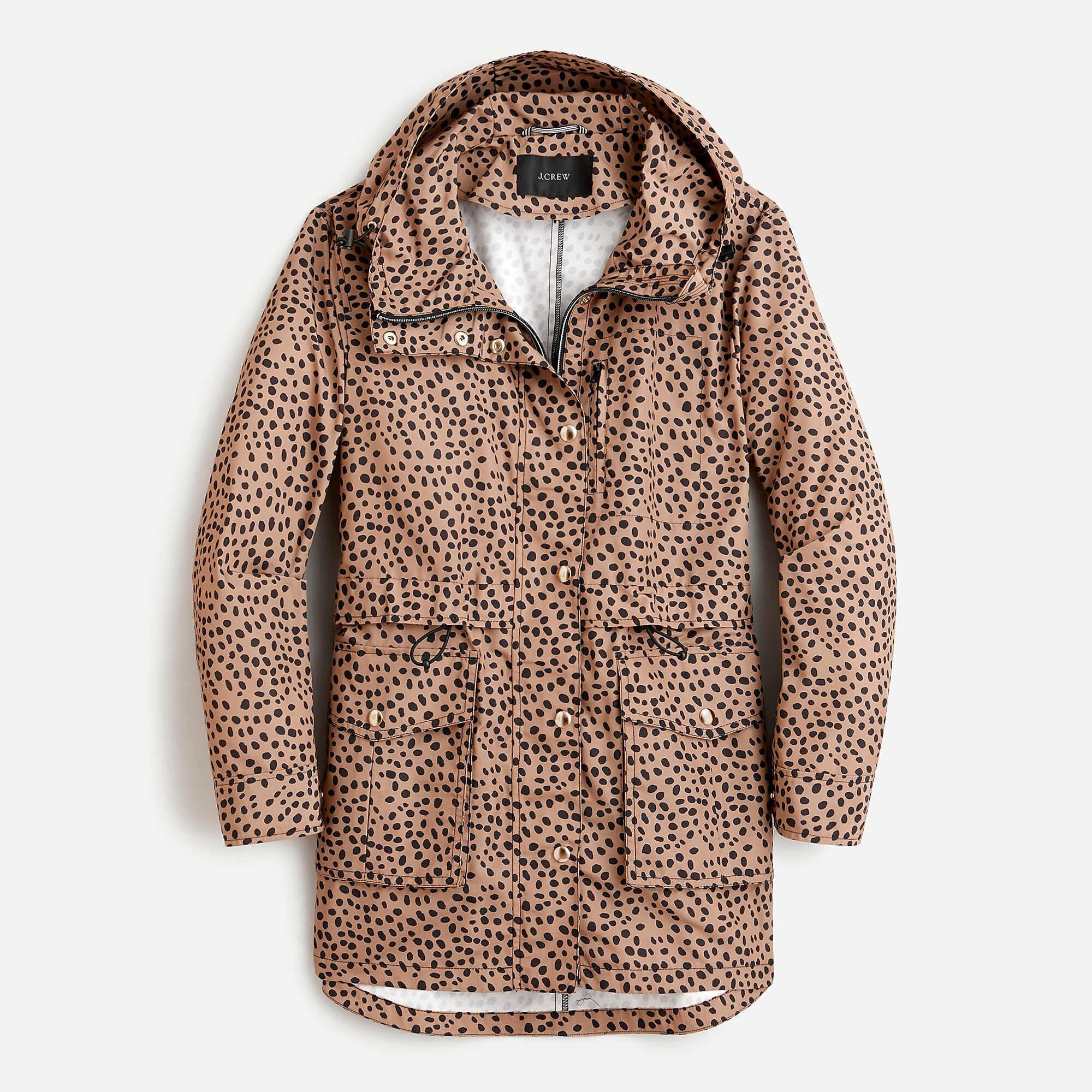 Perfect rain jacket in leopard dot | J. Crew US