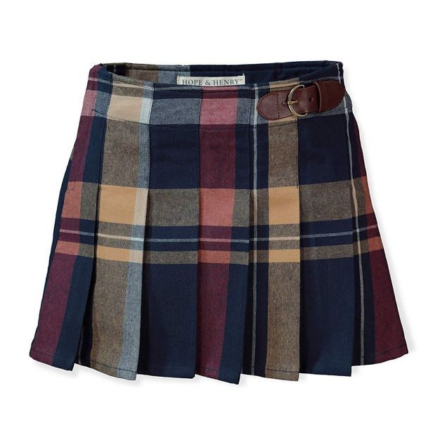 Hope & Henry Girls' Pleated Skirt with Buckle Detail, Toddler | Target
