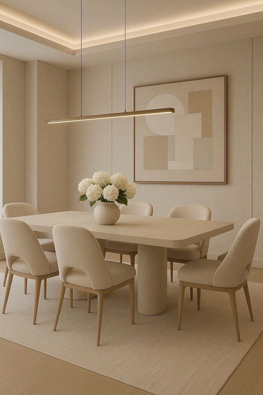 A calm, neutral dining room aesthetic featuring soft beige tones, a modern stone dining table, elegant upholstery, warm LED lighting, and minimalistic wall art.
Perfect inspiration for anyone who loves clean, luxurious, modern home décor.
Shop the full look below 🤍✨

#LTKHomeDecor #LTKinterior #LTKliving #LTKneutralHome
#LTKmodern #HomeAesthetic #DiningRoomInspo
#NeutralDecor #ModernDesign #HomeStyle #InteriorGoals
#SoftMinimalism #LightInteriors #LuxuryHomeVibes