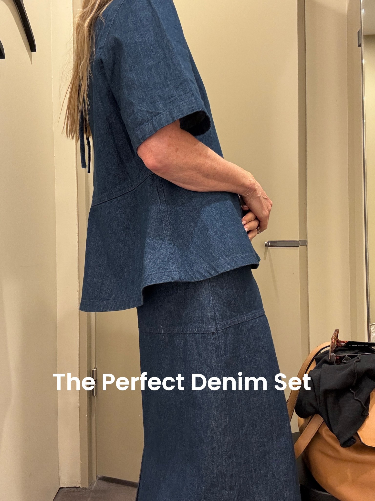 Matching sets are an easy way to dress as they take away all those morning questions such as ‘what will I wear with this top/skirt’. When you’ve more time (ie. not rushing in the morning to get dressed) you can certainly try pairing the top with something like a wide leg flat front pant (not pleats as that will interfere with the peplum) and the denim skirt will work back to anything!! Try it will a shirt tucked for work and a kitten heel, or layer an open oversized cotton shirt over a singlet with a flat thong style shoe for weekend. It’s a very light weight denim too so perfect for those hotter days! From Cos.


#LTKsummer #LTKaustralia