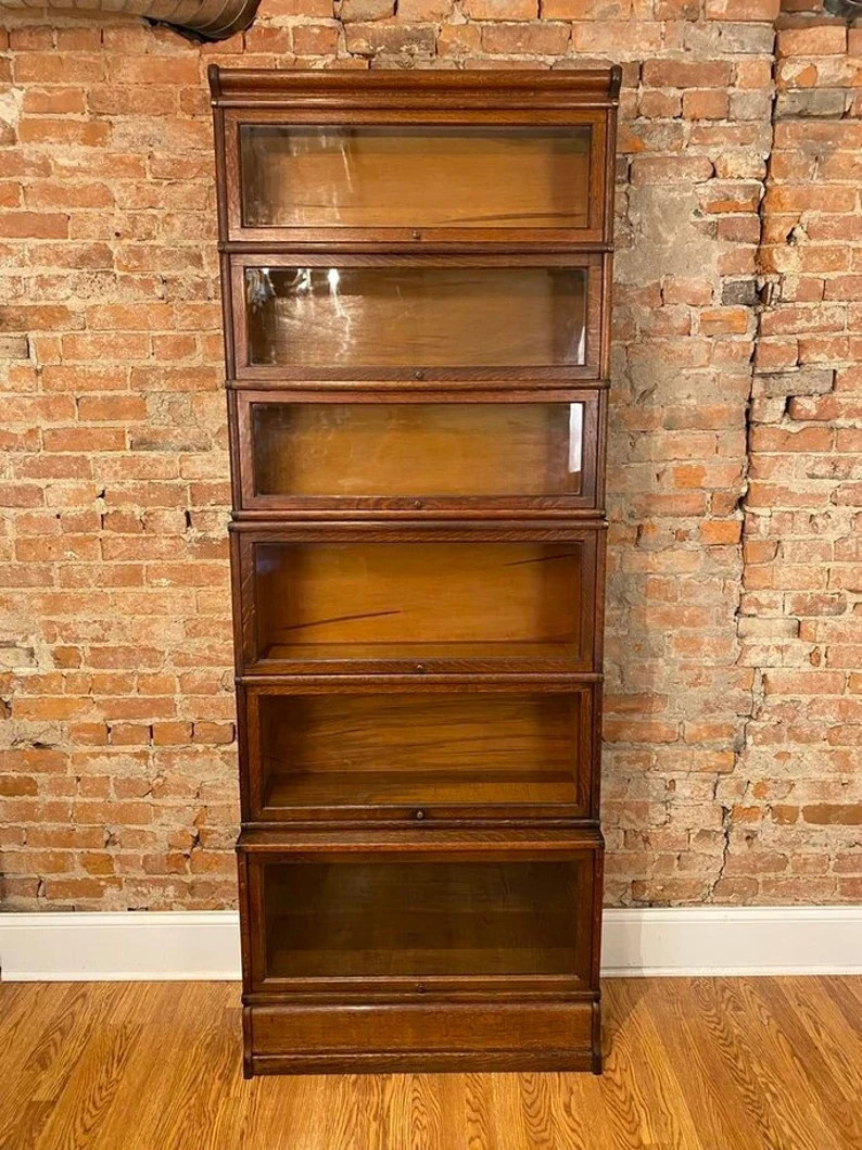 Antique Globe Wernicke 299 Double Stepback Barrister Bookcase | Etsy (US)