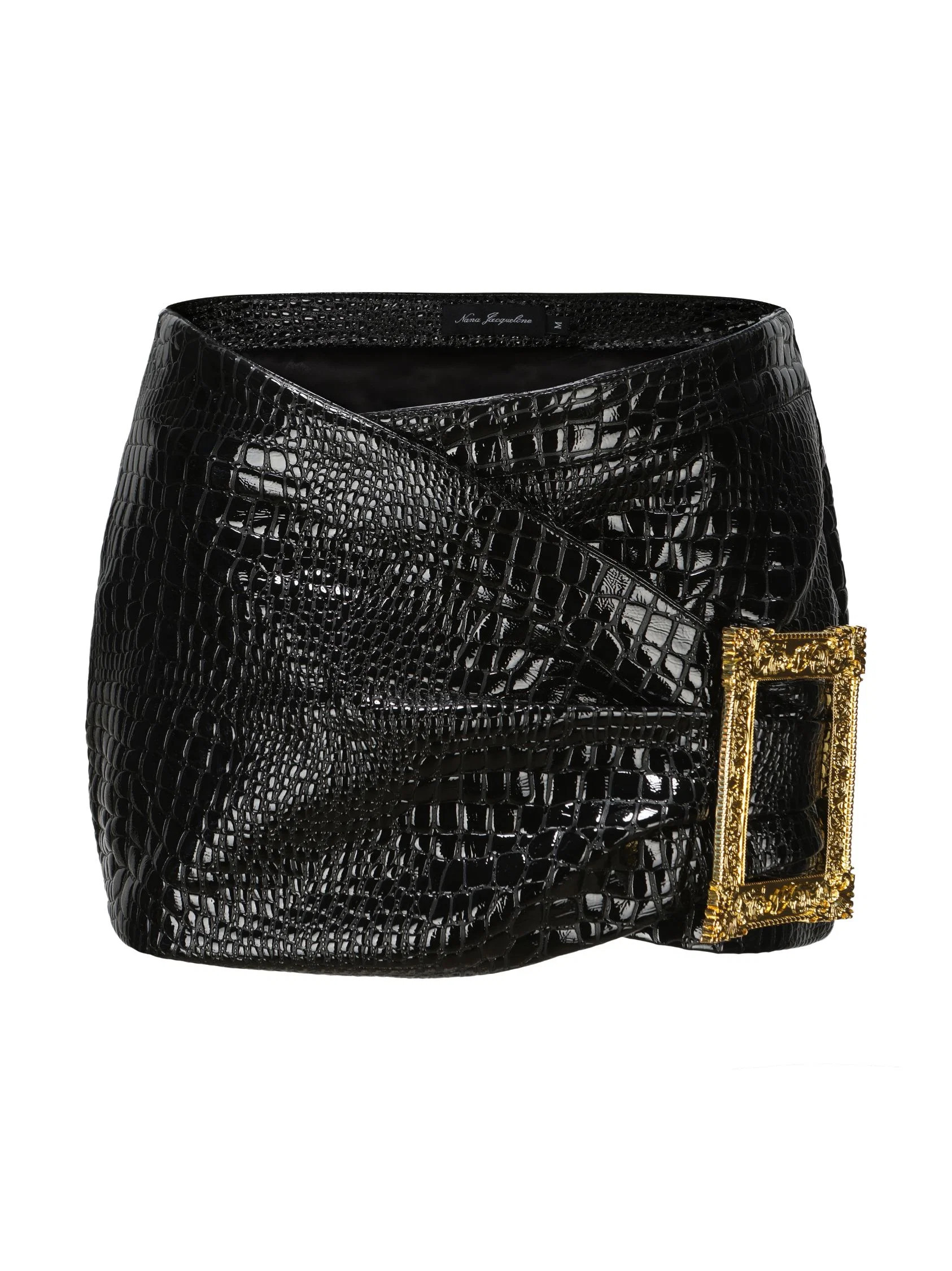 Miranda Leather Mini Skirt (Black) | Nana Jacqueline