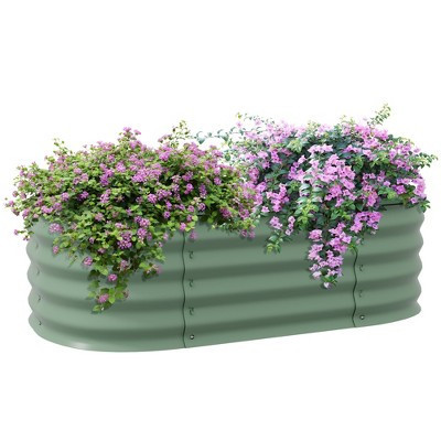 VisioGear Planters, 11.75" Tall Rectangle
Raised Garedn Planter, Outdoor Garden Raised Planter Box for Flowers, Green, 41.25"*24.5"*11.75" | Target