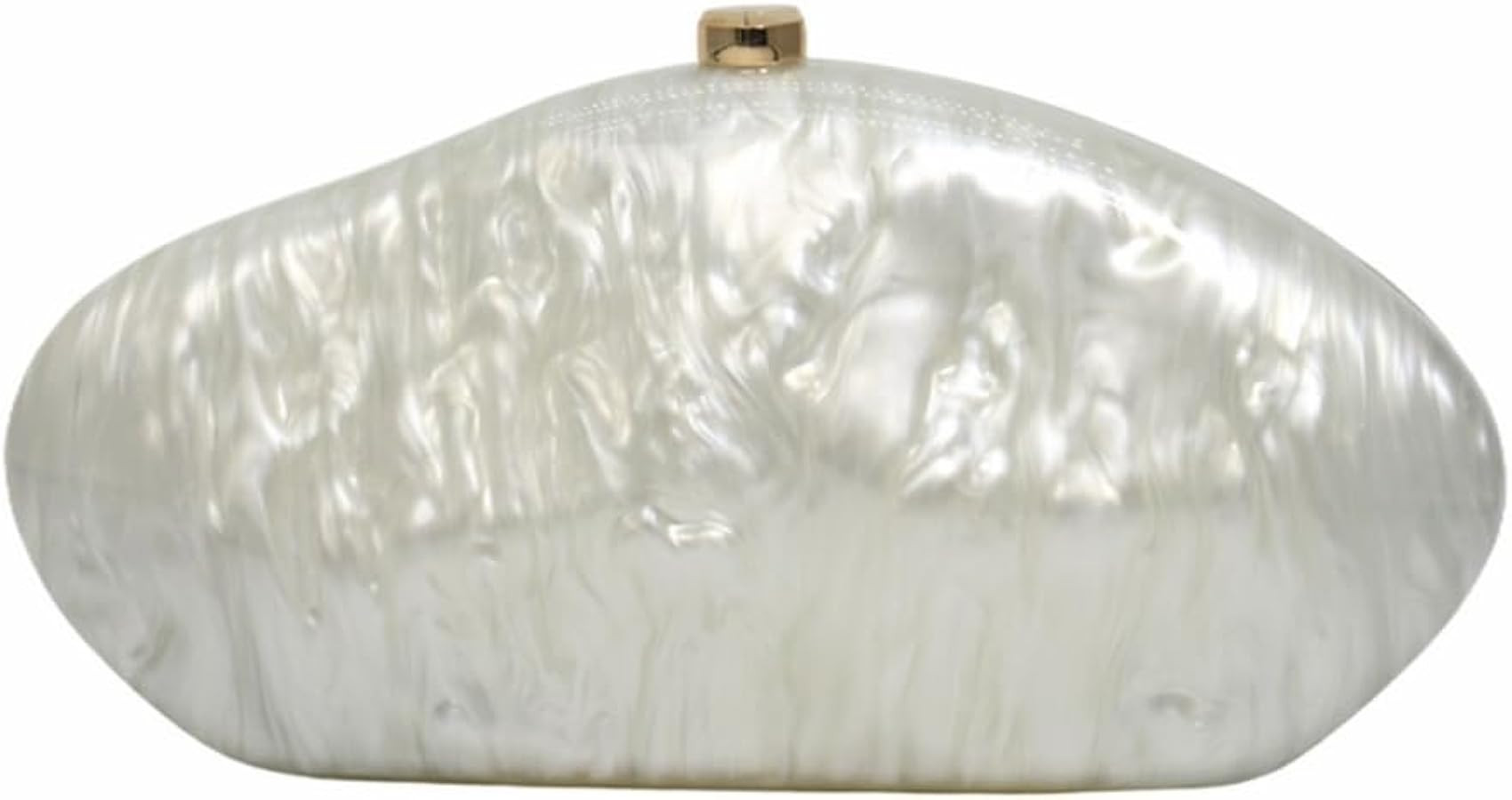 Shell Shape Acrylic Clutch Trendy Metallic Acrylic Evening Bag Shiny Egg Purses and Handbags for ... | Amazon (US)