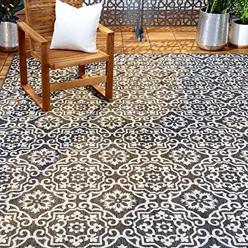 Amazon.com: Nicole Miller New York Patio Country Danica Transitional Geometric Indoor/Outdoor Are... | Amazon (US)