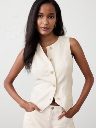 Denim Short Classic Vest | Banana Republic Factory