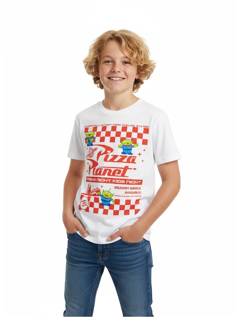 Toy Story, Boys' Graphic Tee with Short Sleeves, Pizza Planet, Sizes 4-18 | Walmart (US)