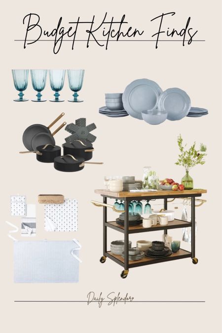 Affordable kitchen finds 
Kitchen cart, rolling island 
Scallop dishes, colorful glassware 

#LTKstyletip #LTKhome #LTKfindsunder100