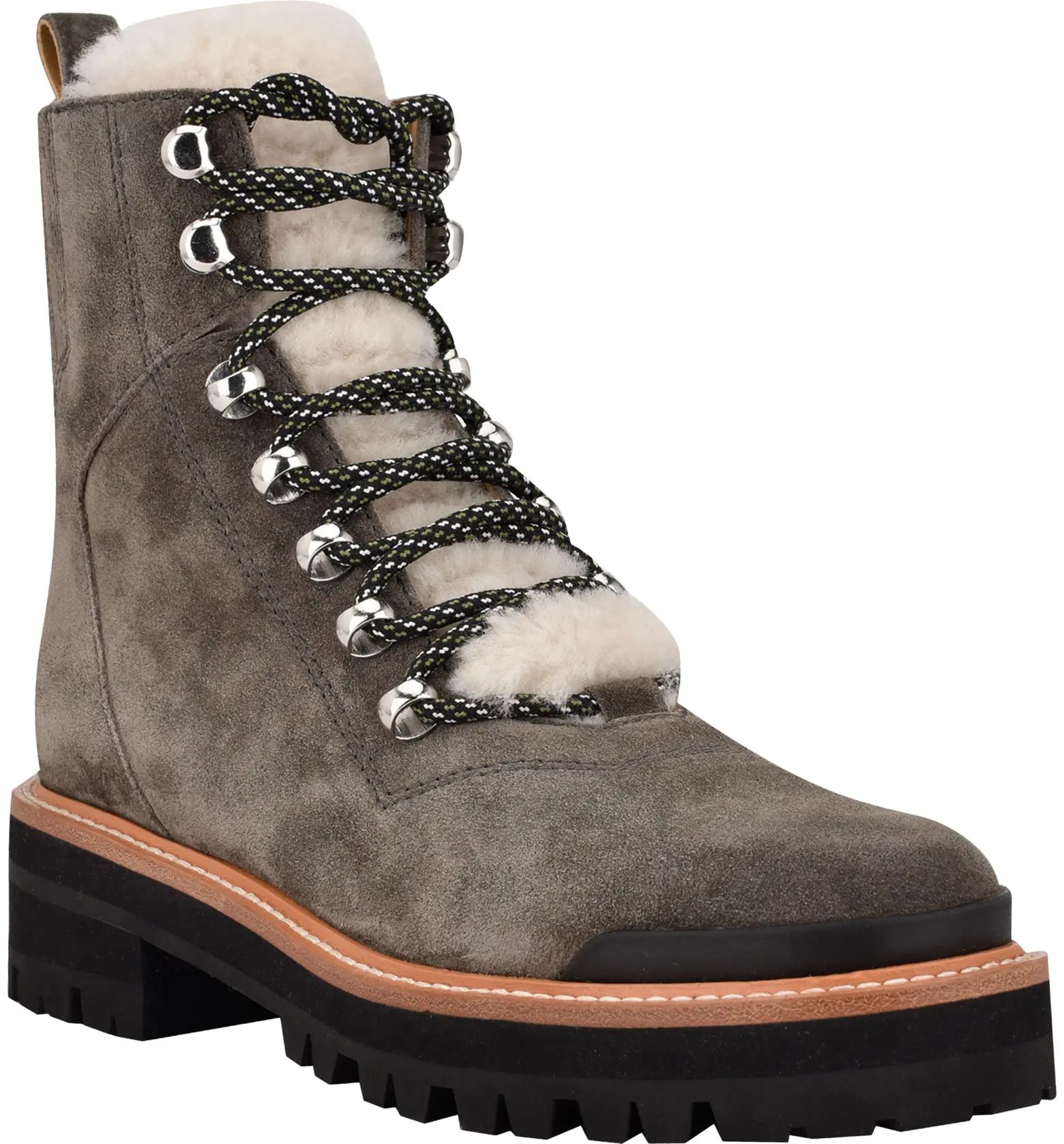 Izzie Genuine Shearling Lace-Up Boot | Nordstrom