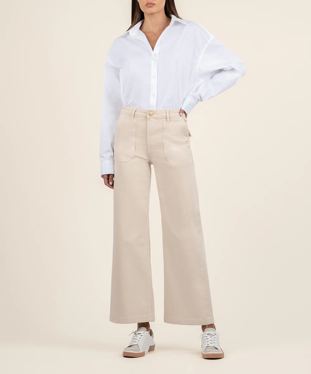 Meg High Rise Wide Leg - 8 / Beige - Kut from the Kloth | Kut From Kloth