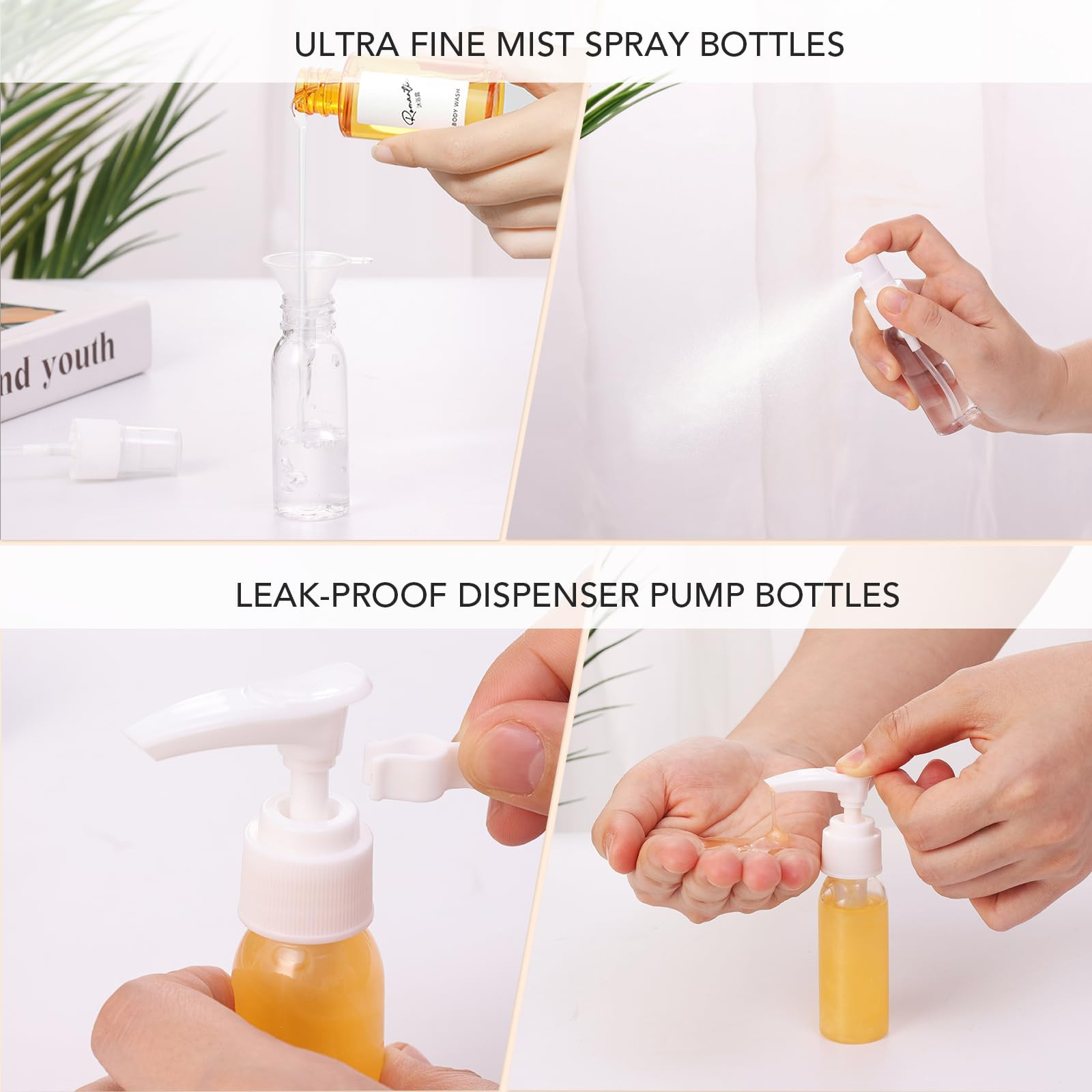 Muslish 21 Pack Travel Bottles for Toiletries, Leak-Proof TSA Compliant Silicone Travel Size Cont... | Amazon (US)