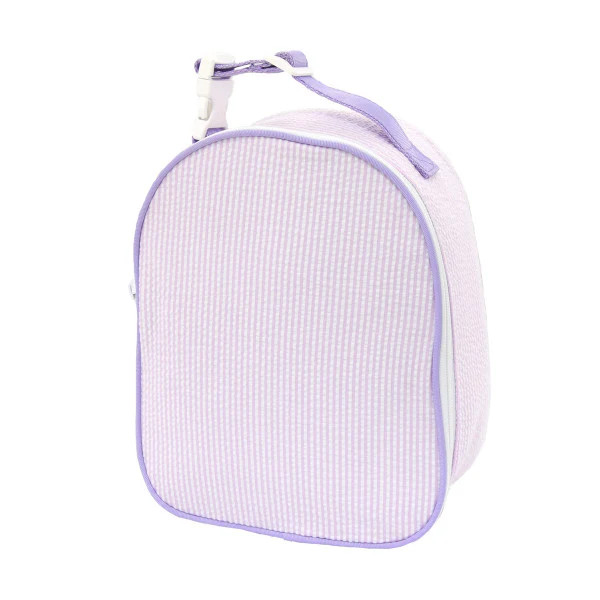 Mint Seersucker Pink and Purple Gumdrop Lunch Box | JoJo Mommy