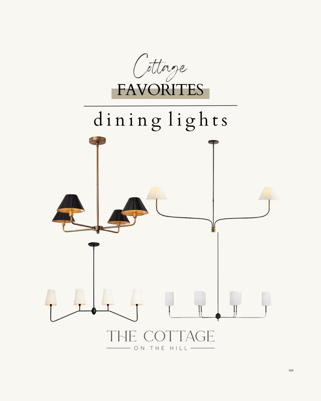 A few of my favorite dining lights for your cottage inspired dining room 

#LTKHome #LTKStyleTip
