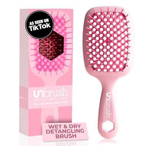 FHI Heat UNbrush Detangling Brush for Pain-Free Brushing on All Wet or Dry Hair Types — Durable DuoFlex Anti-Static Bristles,Lightweight Handle,Vented Hair Brush,Peony Light Pink,(Pack of 12) | Amazon (US)