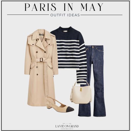 Packing for Paris In May 
Travel Capsule 
Stripe Sweater 
Dark Skinny Flare Jeans
Trench Coat
Slingback 

#LTKover40 #LTKstyletip #LTKtravel