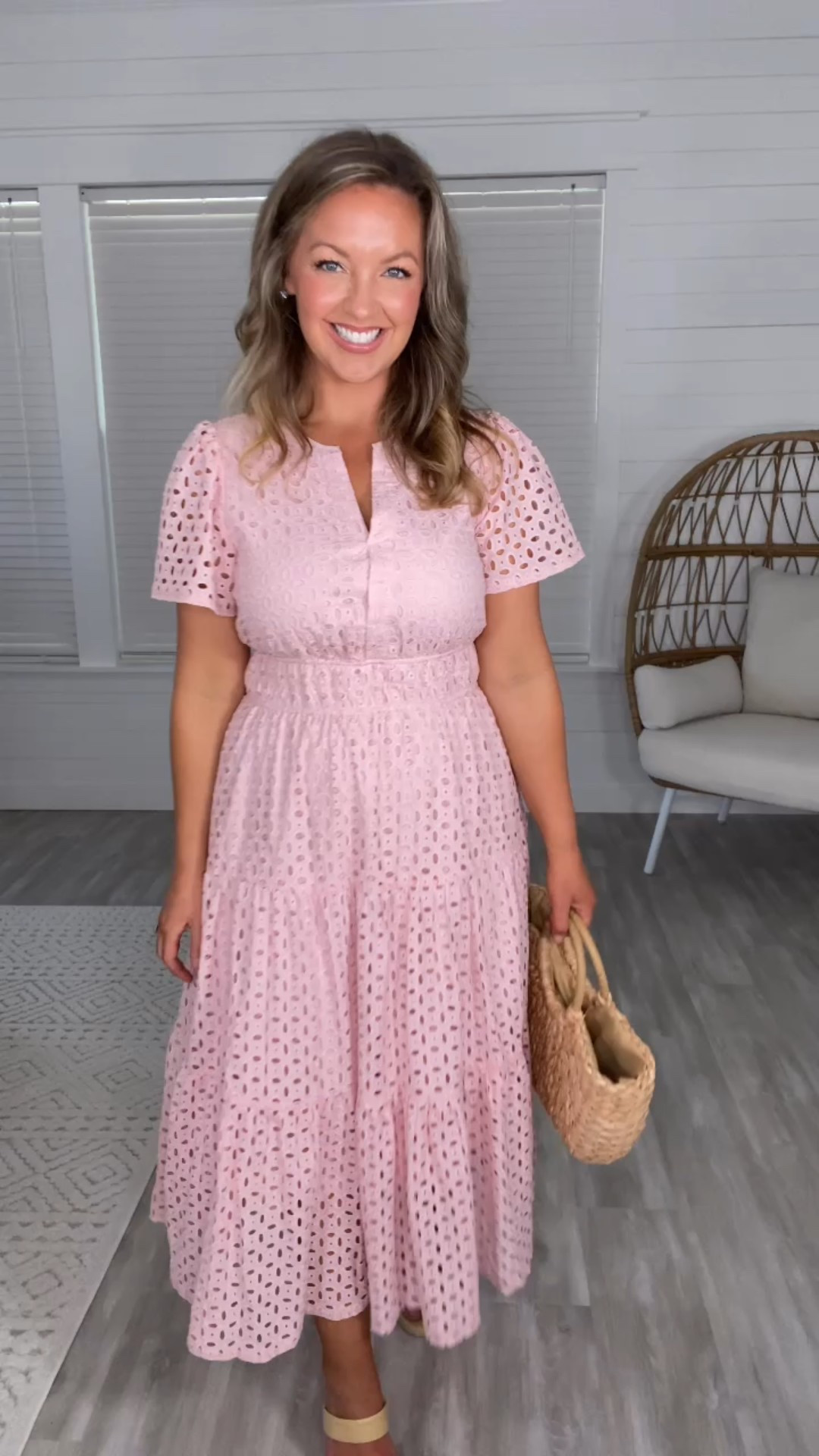 Stunning Pale Pink Eyelet Maxi Dress perfect for Spring & Summer! 
I am 5ft 5in 34DD Size 8 Wearing M. This would make the perfect Easter Dress, church dress, graduation dress, Mother’s Day dress or spring dress for the classroom or office! #amazonfashion #springdress #easterdress #dresswithsleeves
#churchdress #mothersday #graduation #familyphotos

#LTKSeasonal #LTKMidsize #LTKFindsUnder100