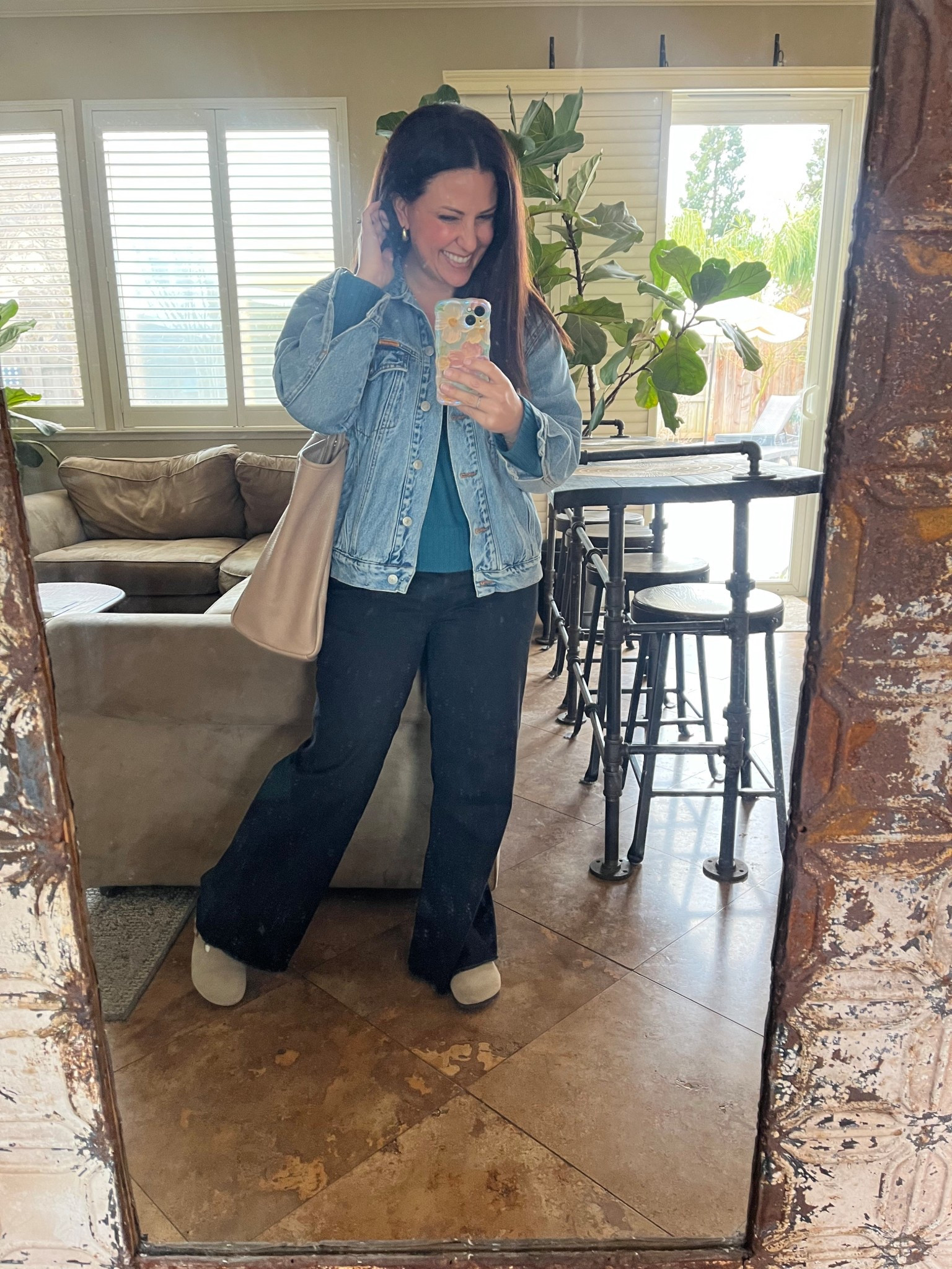 I’m an outfit repeater and proud of it. My oversized jean jacket is a vintage Jordache staple in my closet, I’ve linked a great dupe. My wide leg jeans are petite friendly and currently on sale for $42. 

#LTKPetite #LTKSaleAlert #LTKOver40