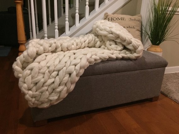 Arm Knit, Chunky Throw, Super Chunky Blanket, Chunky Knit, Chunky Blanket, Chunky Yarn, Arm Knit Bla | Etsy (US)
