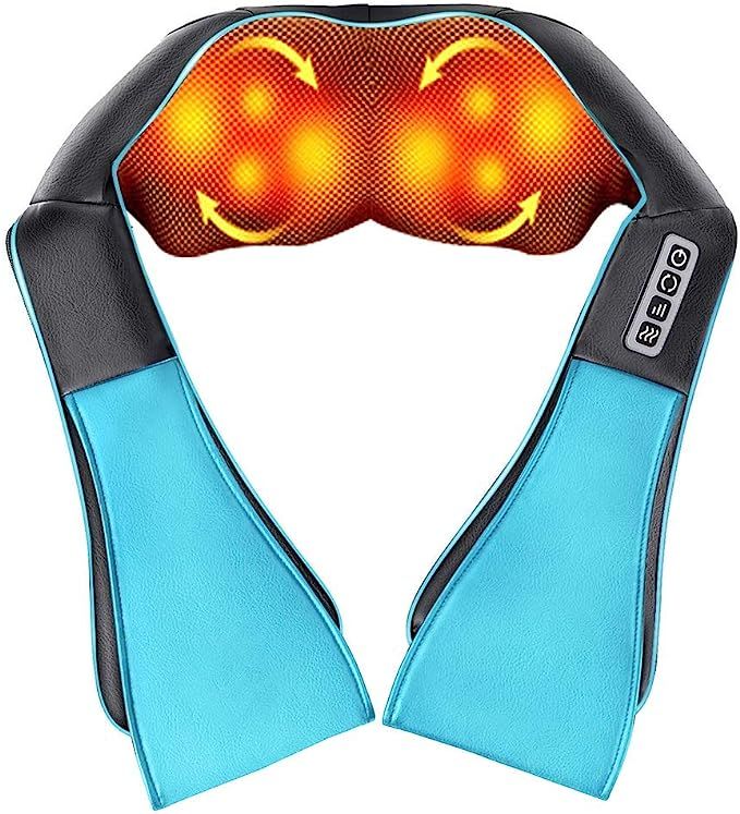 Neck Back and Shoulder Massager, Electric Shiatsu Massager with Heating, Deep Tissue 3D Kneading ... | Amazon (US)