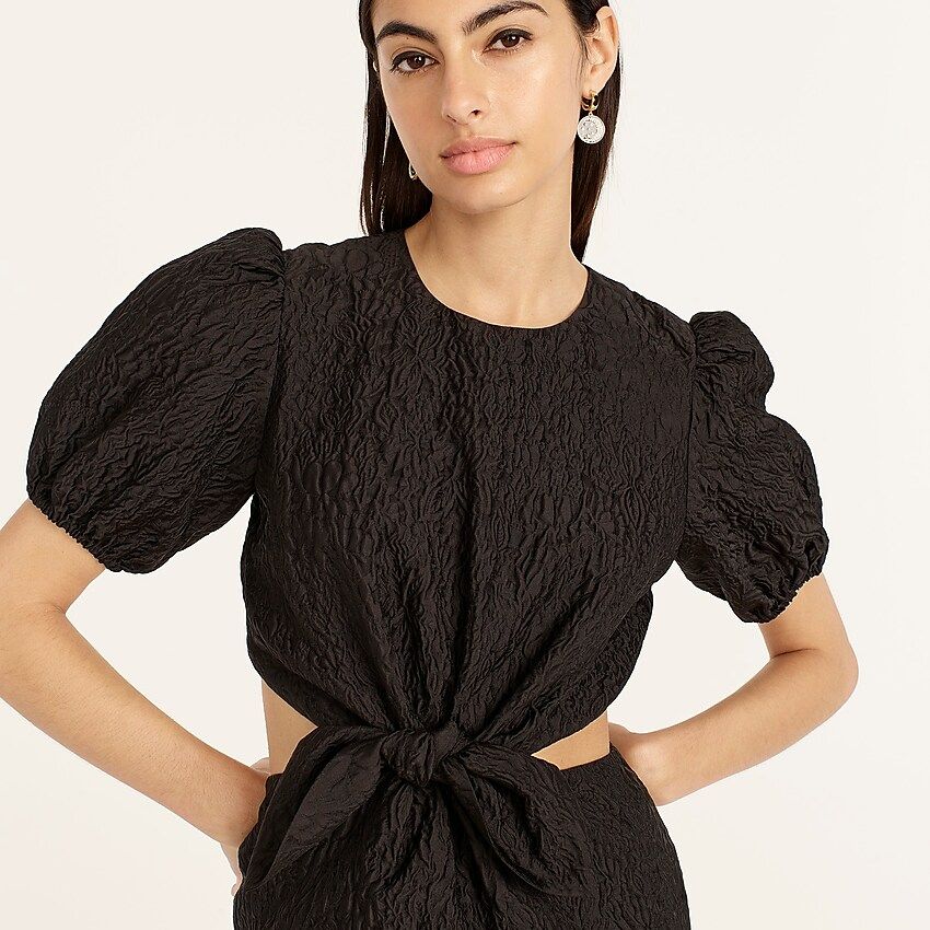 Collection cutout dress in textured organza | J.Crew US
