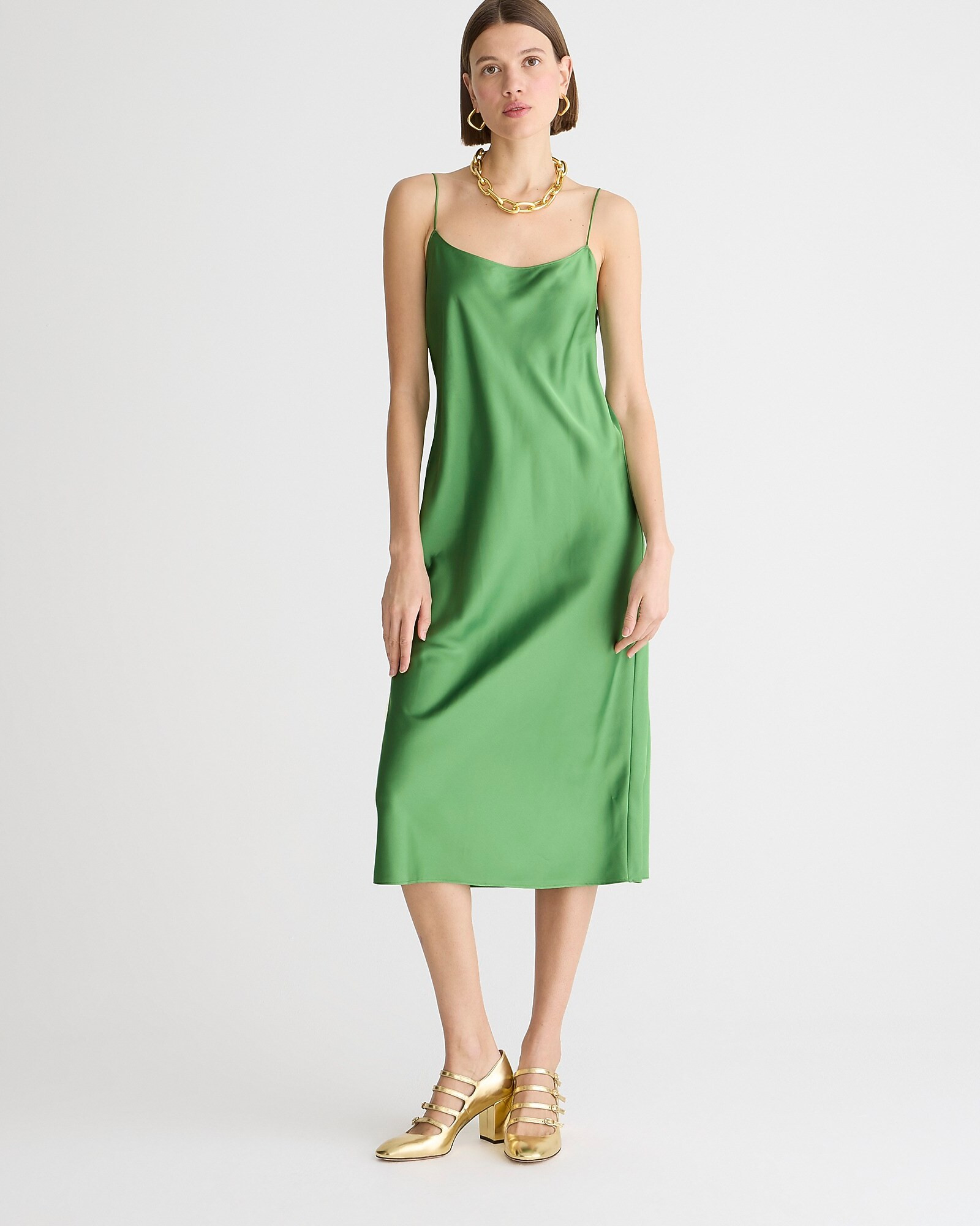 Gwyneth slip dress in luster charmeuse | J. Crew US