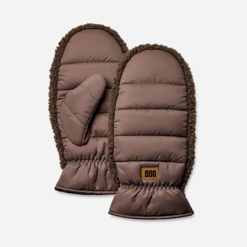 UGG® Women's AW UGG®fluff Mitten Nylon/Recycled Materials in Allspice, Size S/M | UGG (US)