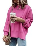 Imily Bela Womens Oversized Tunic Sweaters Fall Slouchy Long Sleeve Ribbed Knit Side Slit Pullove... | Amazon (US)