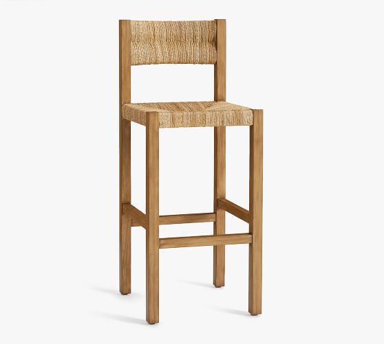 Malibu Woven Bar & Counter Stools | Pottery Barn (US)