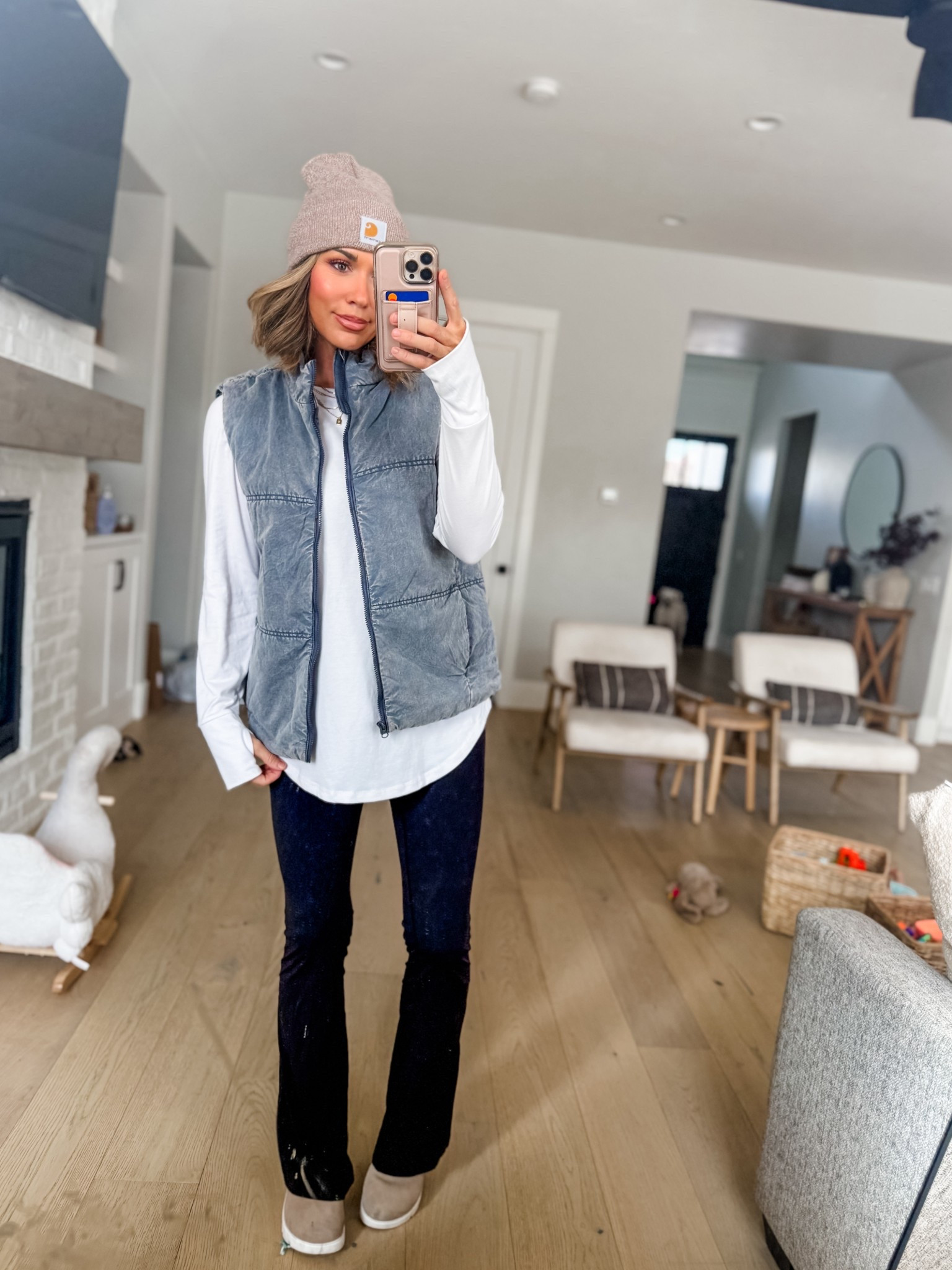 Walmart vest size large
Tee size medium 
Leggings size medium extra tall 

#LTKOver40 #LTKTall #LTKStyleTip